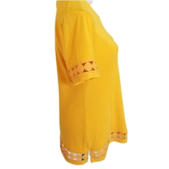 Peck & Peck Yellow Short Sleeved Pull-On Top - Sm - Picture 2 of 8